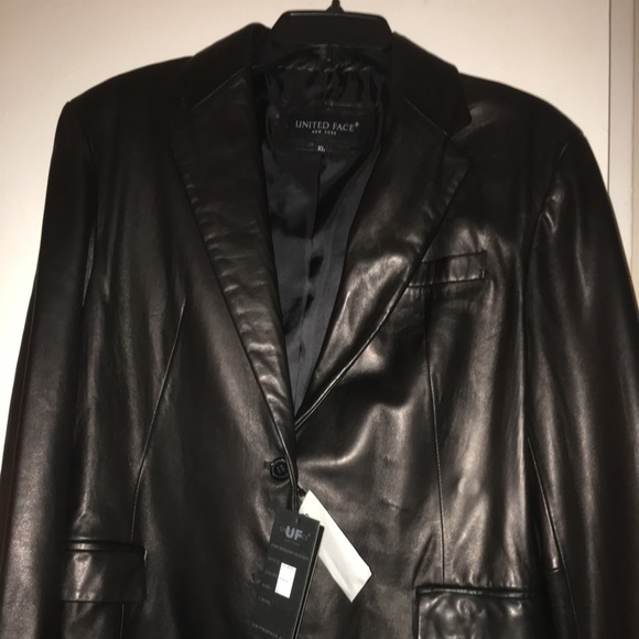 XL black leather jacket - Picture 4 of 7